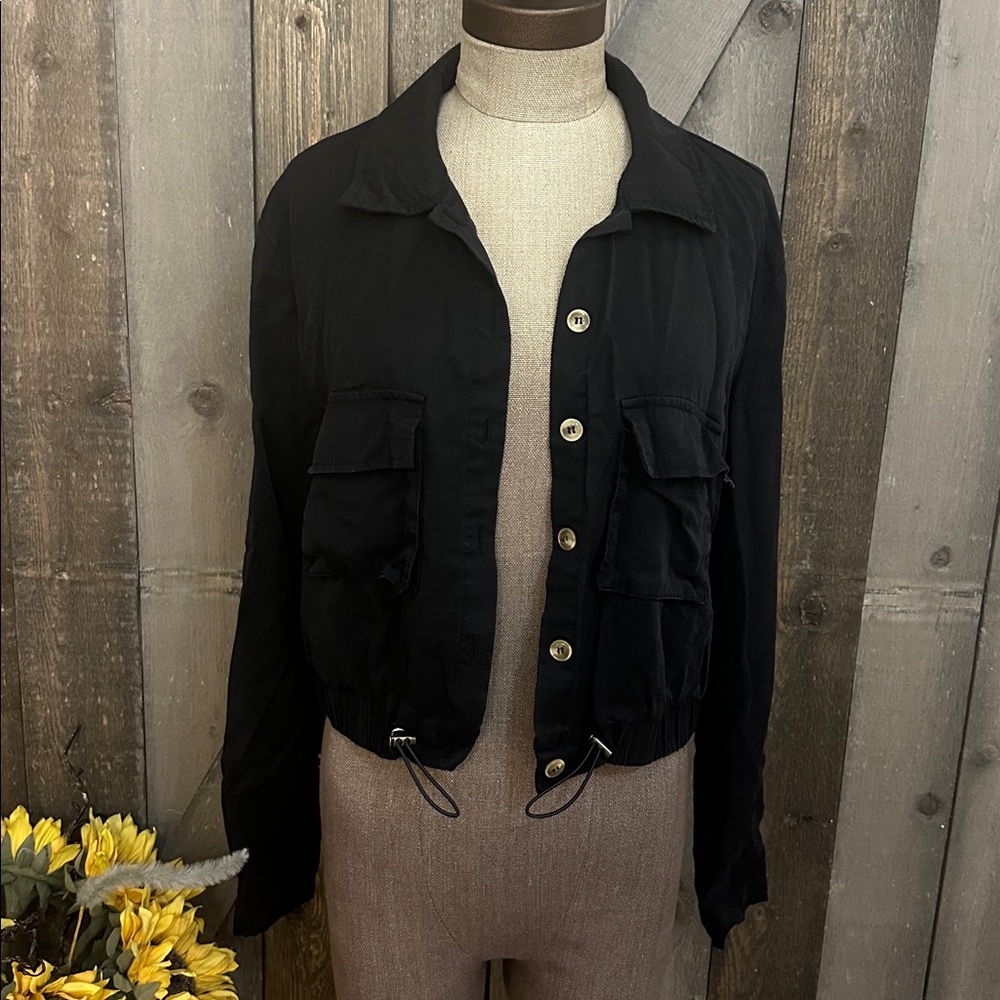 Lulus Eldora Black Button Up Cropped Utility Jack… - image 4